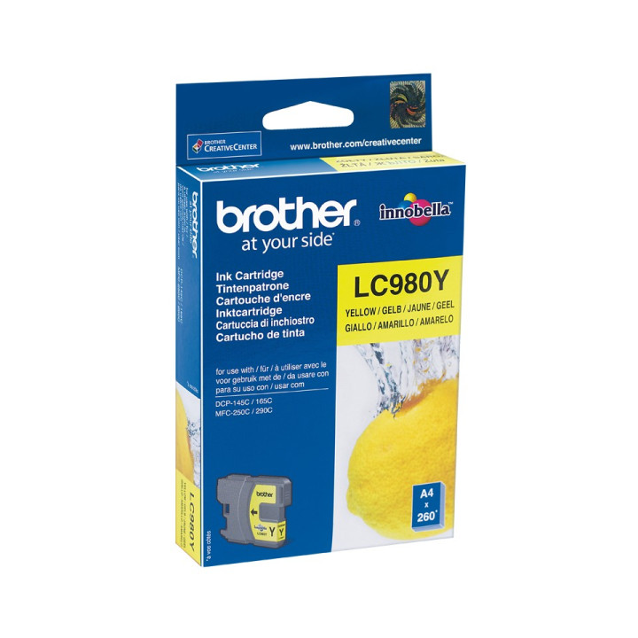 Brother LC-980Y tinteiro Original Amarelo 1 peça(s)