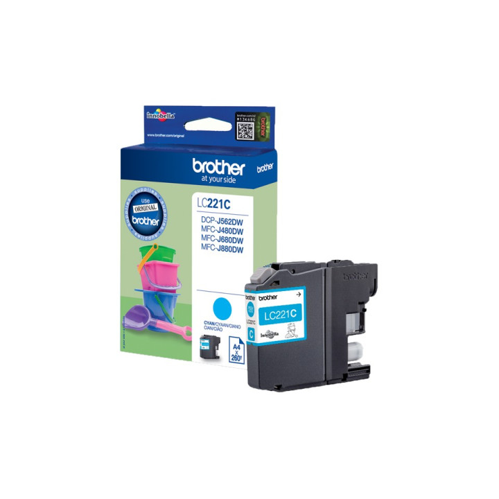 Brother LC-221C tinteiro Original Ciano 1 peça(s)