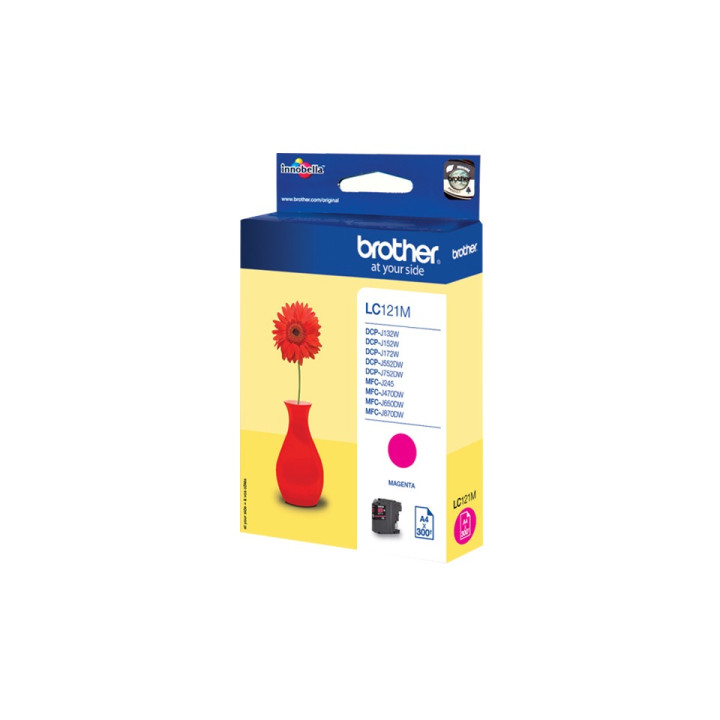 Brother LC-121M tinteiro Original Magenta 1 peça(s)