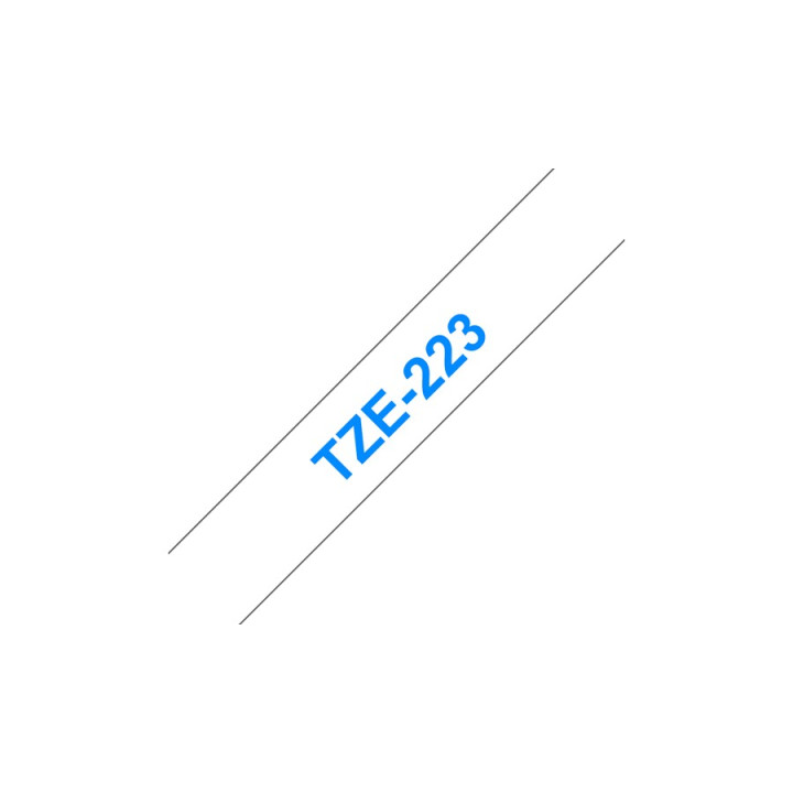 Brother TZe-223 etiquetadora Azul sobre branco