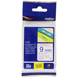 Brother TZe-223 etiquetadora Azul sobre branco