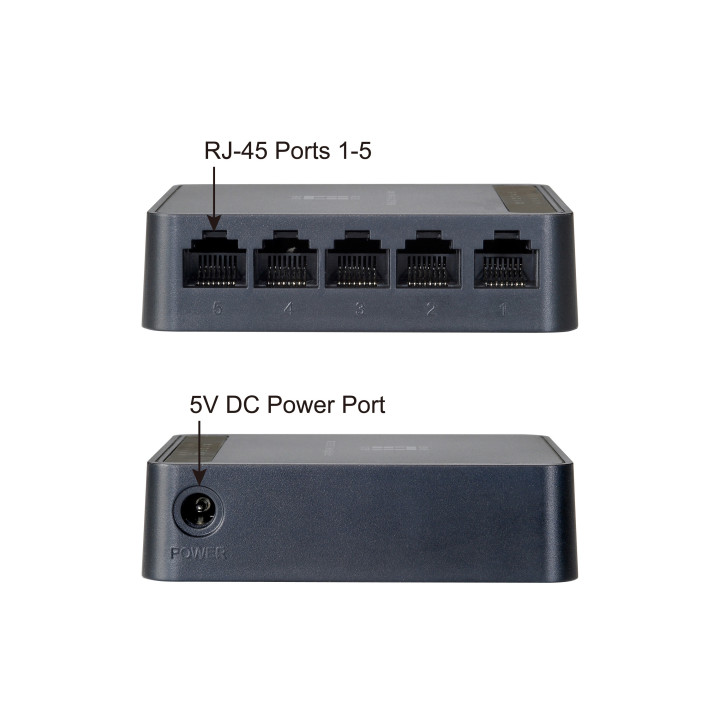 LevelOne FEU-0512 comutador de rede Fast Ethernet (10 100) Preto