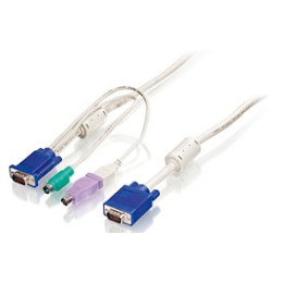 LevelOne ACC-2101 cabo KVM 1,8 m Branco