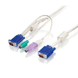 LevelOne ACC-2103 cabo KVM 5 m Branco