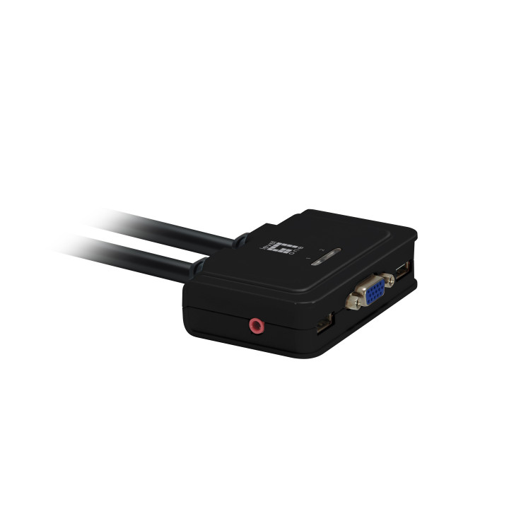 LevelOne KVM-0223 chaveador KVM Preto
