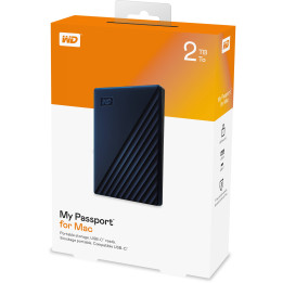 Western Digital My Passport for Mac disco externo 2000 GB Azul
