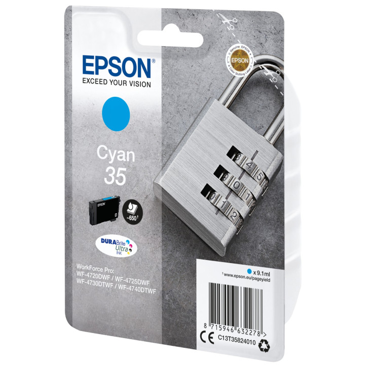 Epson Padlock C13T35824010 tinteiro Original Ciano 1 peça(s)