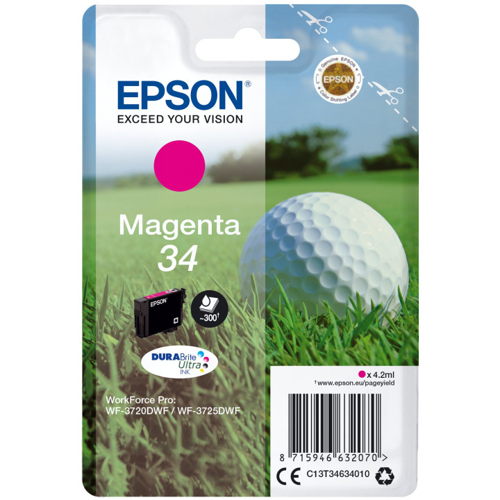 Epson Golf ball C13T34634010 tinteiro Original Magenta 1 peça(s)