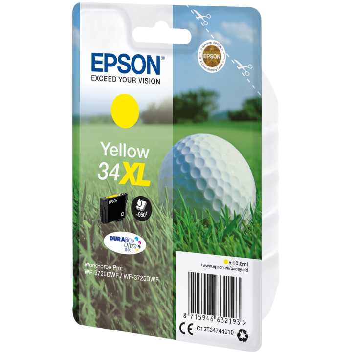 Epson Golf ball C13T34744010 tinteiro Original Amarelo 1 peça(s)