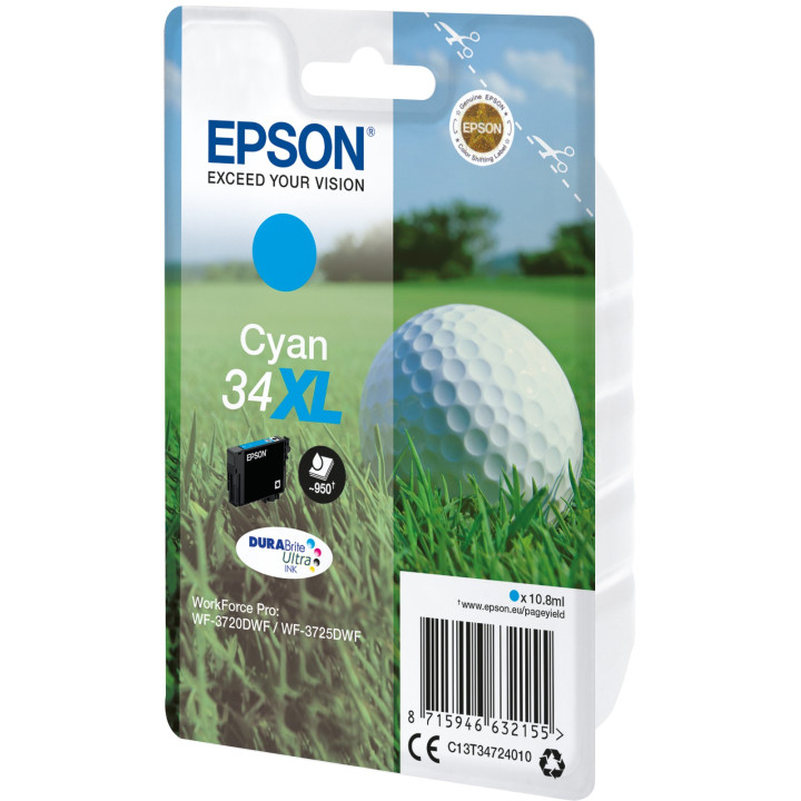 Epson Golf ball C13T34724010 tinteiro Original Ciano 1 peça(s)