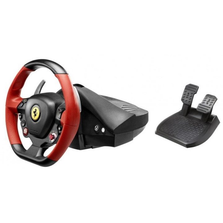 Thrustmaster Ferrari 458 Spider Volante + Pedais Xbox One Preto, Vermelho