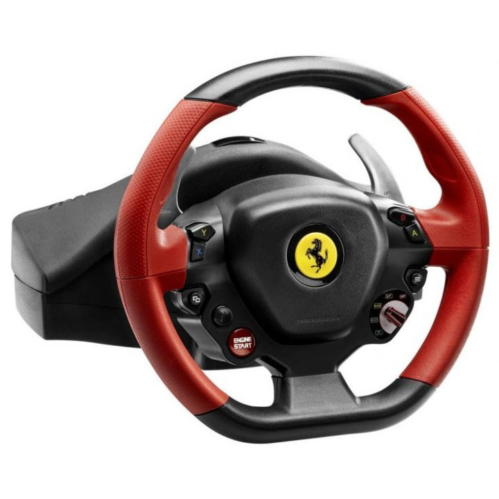 Thrustmaster Ferrari 458 Spider Volante + Pedais Xbox One Preto, Vermelho
