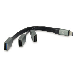 Conceptronic HUBBIES01G USB 3.2 Gen 2 (3.1 Gen 2) Type-C 5000 Mbit s Cinzento