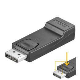 Goobay HDMI DisplayPort Adapter HDMI 19p F DisplayPort 20p M Preto