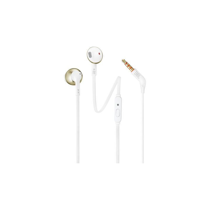 JBL T205 Conjunto de auscultadores e microfone acoplado Intra-auditivo Champanhe, Dourado