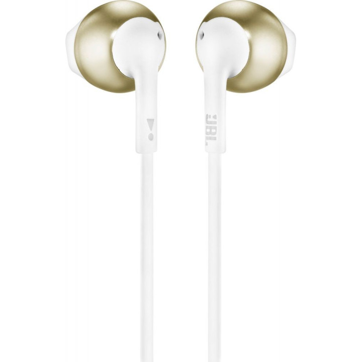 JBL T205 Conjunto de auscultadores e microfone acoplado Intra-auditivo Champanhe, Dourado