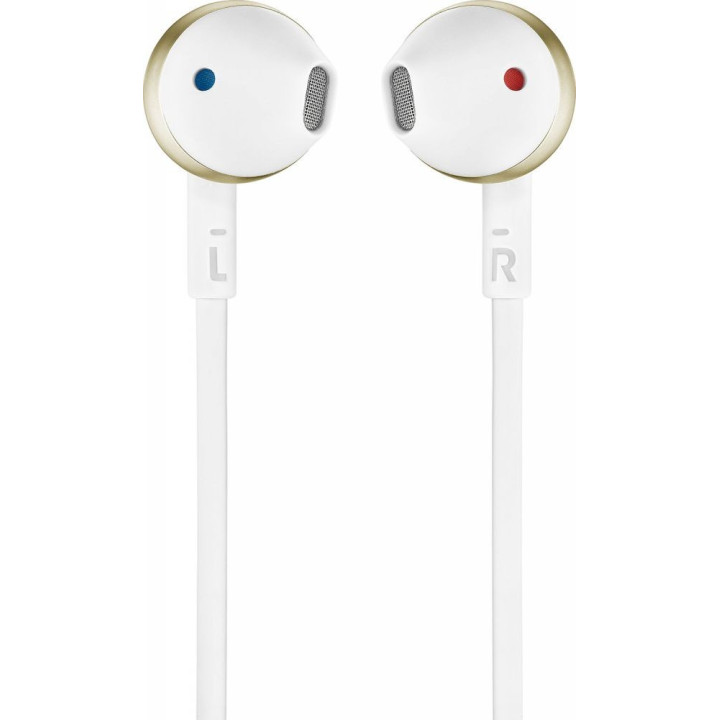 JBL T205 Conjunto de auscultadores e microfone acoplado Intra-auditivo Champanhe, Dourado