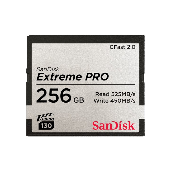 Sandisk Extreme Pro cartão de memória 256 GB CFast 2.0