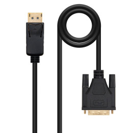 Nanocable 10.15.4502 adaptador de cabo de vídeo 2 m DisplayPort DVI Preto