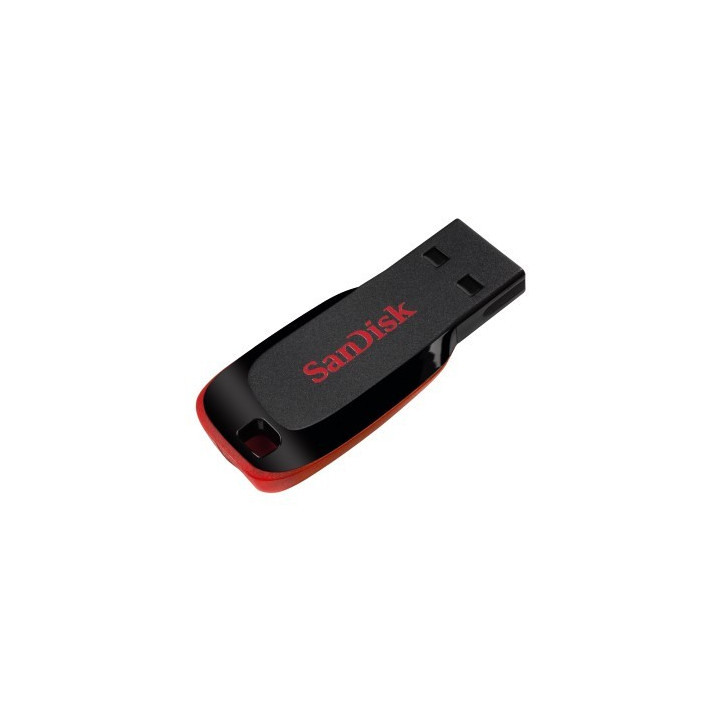 Sandisk Cruzer Blade unidade de memória USB 64 GB USB Type-A 2.0 Preto, Vermelho