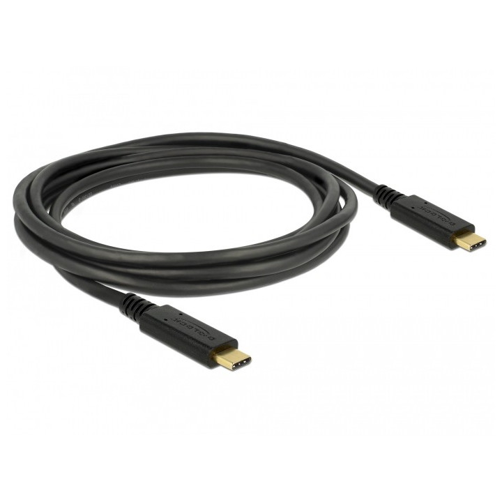 DeLOCK 83668 cabo USB 2 m 3.2 Gen 1 (3.1 Gen 1) USB C Preto