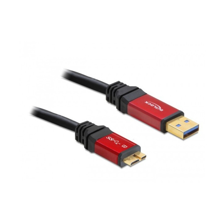 DeLOCK 5.0m 3.0 USB A-micro-B cabo USB 5 m 3.2 Gen 1 (3.1 Gen 1) Micro-USB B