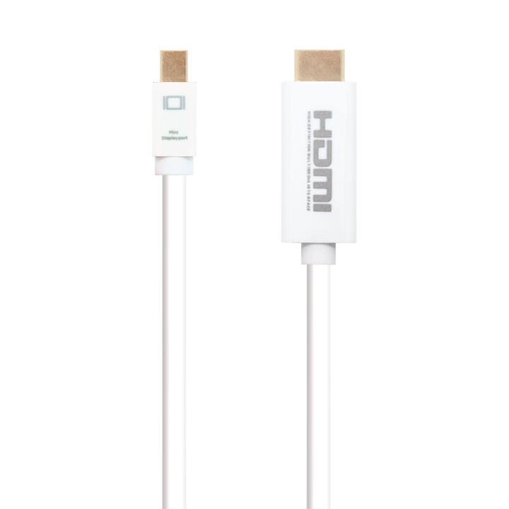 Nanocable 10.15.4002 adaptador de cabo de vídeo 2 m Mini DisplayPort HDMI Type A (Standard) Branco