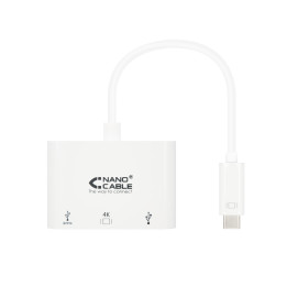 Nanocable 10.16.4302 hub de interface USB 3.2 Gen 1 (3.1 Gen 1) Type-C 5000 Mbit s Branco