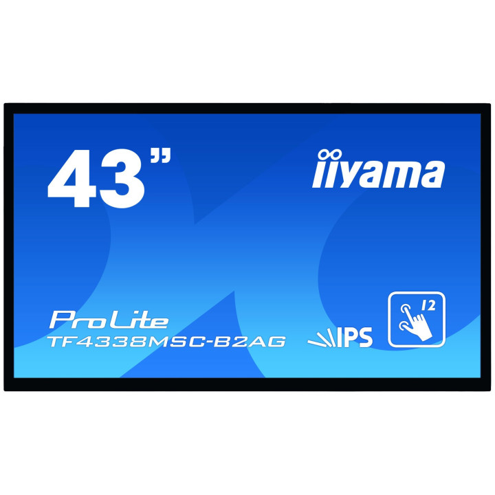iiyama ProLite TF4338MSC-B2AG ecrã tátil 109,2 cm (43") 1920 x 1080 pixels Preto Multitoque Quiosque