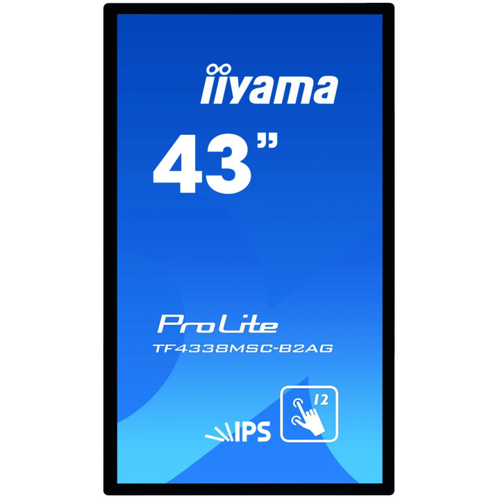 iiyama ProLite TF4338MSC-B2AG ecrã tátil 109,2 cm (43") 1920 x 1080 pixels Preto Multitoque Quiosque