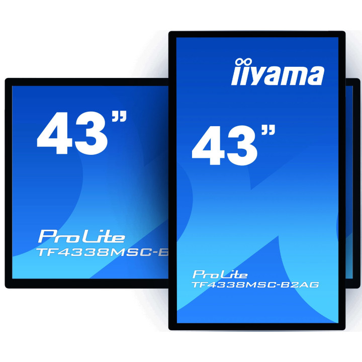 iiyama ProLite TF4338MSC-B2AG ecrã tátil 109,2 cm (43") 1920 x 1080 pixels Preto Multitoque Quiosque