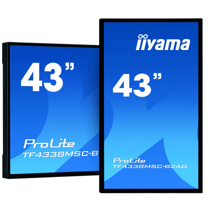 iiyama ProLite TF4338MSC-B2AG ecrã tátil 109,2 cm (43") 1920 x 1080 pixels Preto Multitoque Quiosque