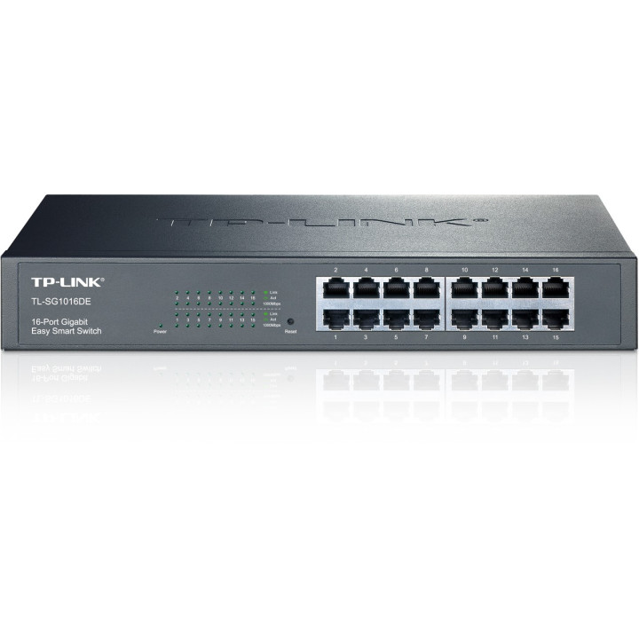 TP-LINK TL-SG1016DE Gerido L2 Gigabit Ethernet (10 100 1000) Preto
