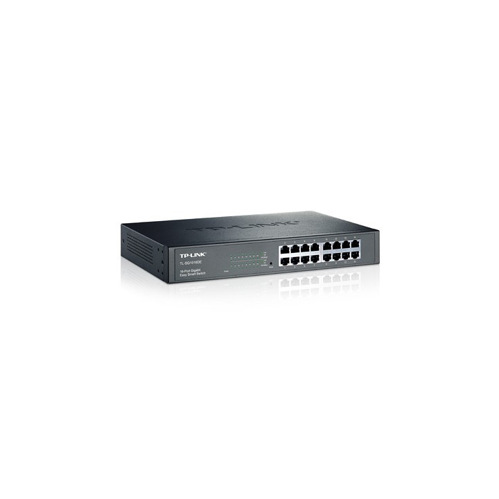 TP-LINK TL-SG1016DE Gerido L2 Gigabit Ethernet (10 100 1000) Preto