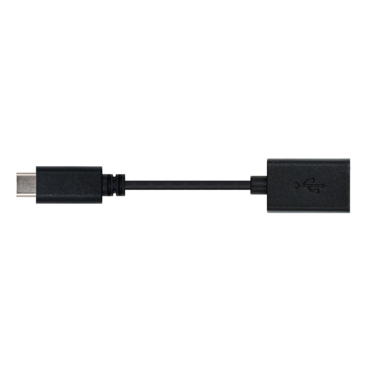 Nanocable USB 2.0, 0.15m cabo USB 0,15 m USB C USB A Preto