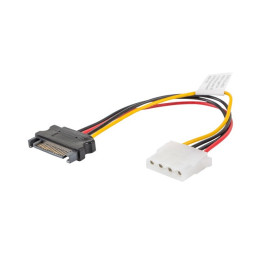 Lanberg CA-SAHD-10CU-0015 cabo SATA 0,15 m SATA 13-pin + Molex (4-pin) SATA 15-pin Preto, Vermelho, Amarelo