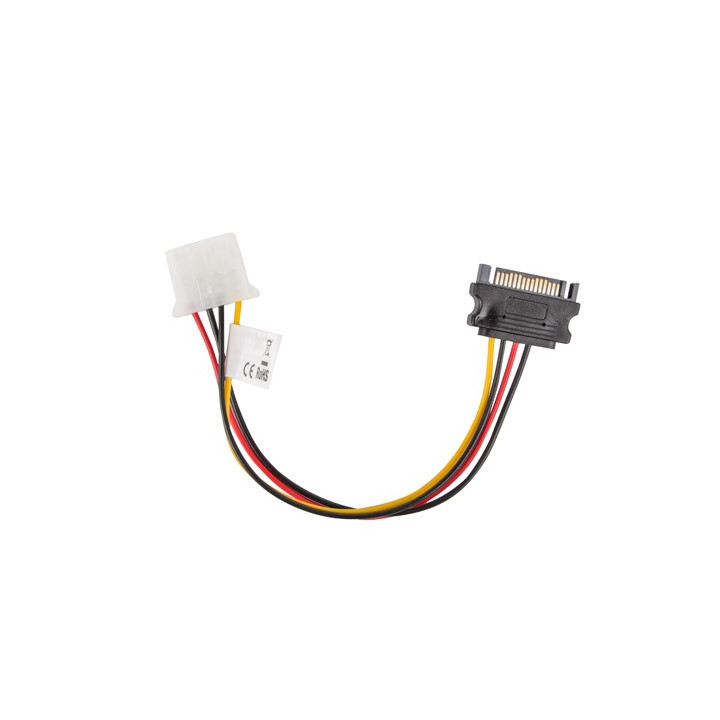 Lanberg CA-SAHD-10CU-0015 cabo SATA 0,15 m SATA 13-pin + Molex (4-pin) SATA 15-pin Preto, Vermelho, Amarelo