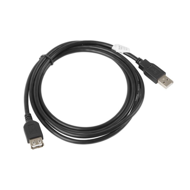 Lanberg CA-USBE-10CC-0018-BK cabo USB 1,8 m 2.0 USB A Preto