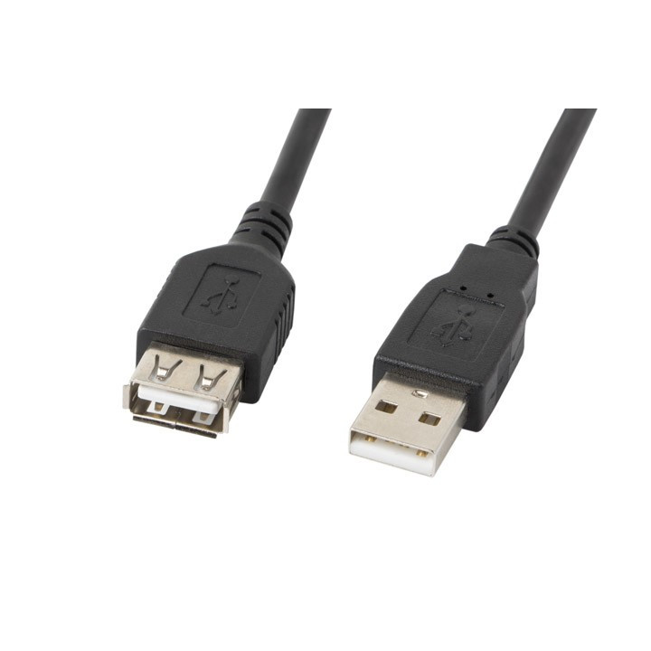 Lanberg CA-USBE-10CC-0018-BK cabo USB 1,8 m 2.0 USB A Preto