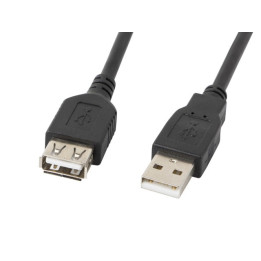 Lanberg CA-USBE-10CC-0050-BK cabo USB 5 m 2.0 USB A Preto