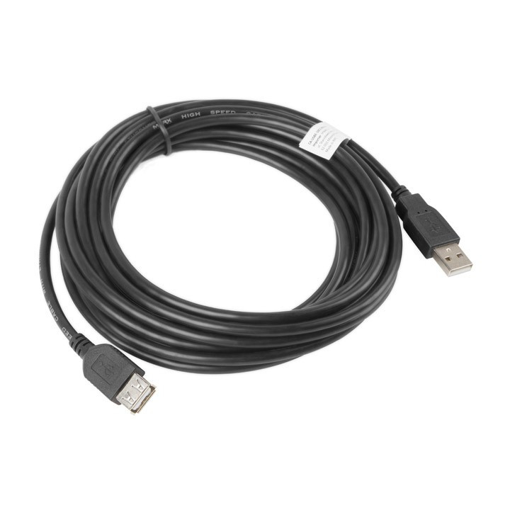 Lanberg CA-USBE-10CC-0050-BK cabo USB 5 m 2.0 USB A Preto