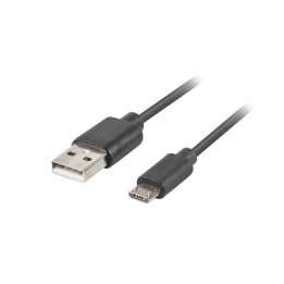 Lanberg CA-USBM-20CU-0018-BK cabo USB 1,8 m 2.0 Micro-USB A USB C Preto