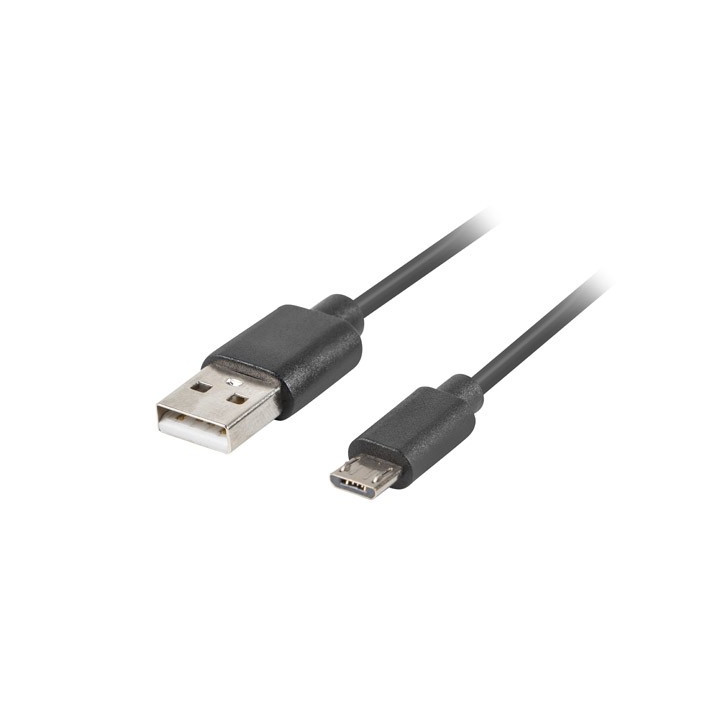 Lanberg CA-USBM-20CU-0018-BK cabo USB 1,8 m 2.0 Micro-USB A USB C Preto