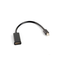 Lanberg AD-0005-BK cabo de interface adaptador de género Mini DisplayPort HDMI 1.3b Preto