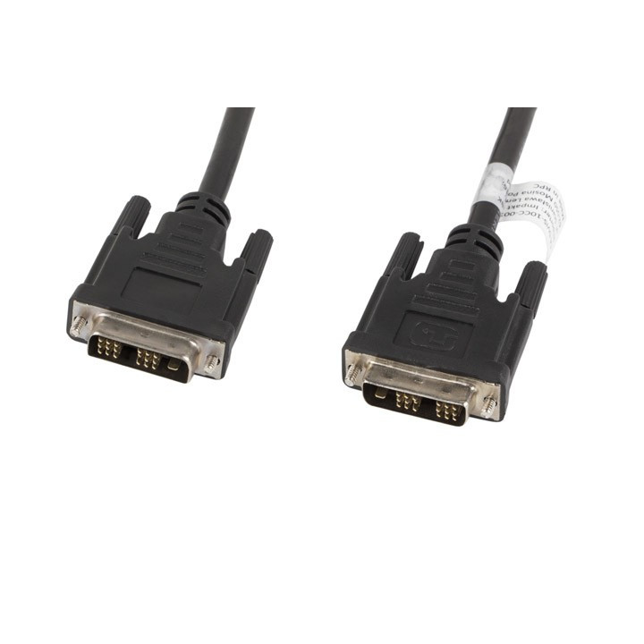 Lanberg CA-DVIS-10CC-0018-BK cabo DVI 1,8 m DVI-D Preto