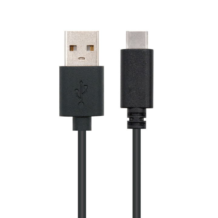 Nanocable USB 2.0, 2m cabo USB USB C 2 x USB A Preto