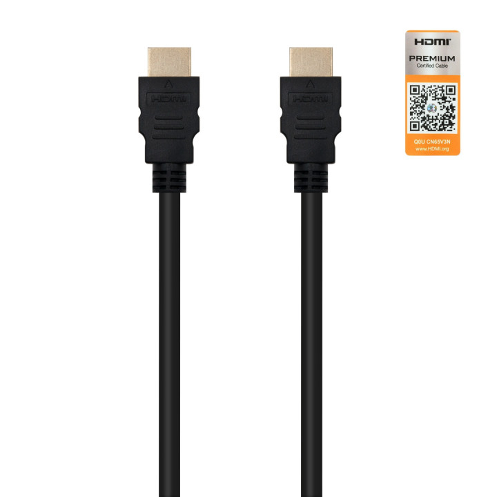 Nanocable HDMI V2.0, 2m cabo HDMI HDMI Type A (Standard) Preto