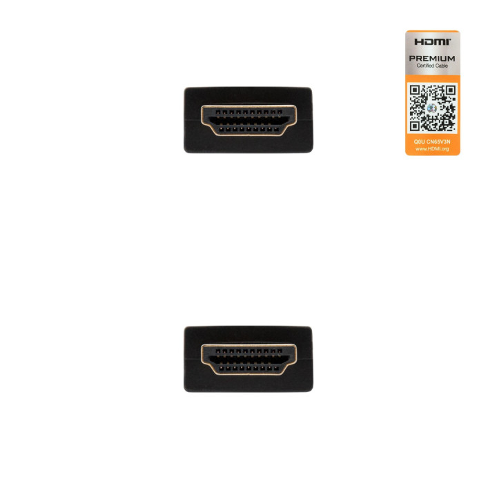 Nanocable HDMI V2.0, 2m cabo HDMI HDMI Type A (Standard) Preto