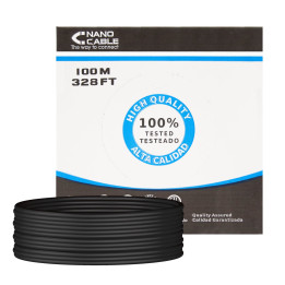 Nanocable 10.20.0502-EXT-BK cabo de rede 100 m Cat6 U UTP (UTP) Preto