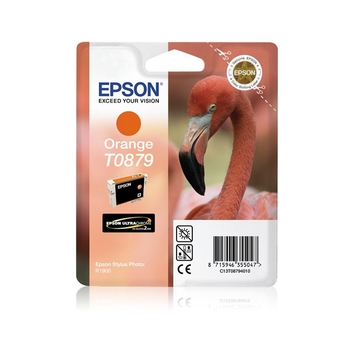 Epson Flamingo Tinteiro Laranja T0879 Ultra Gloss High-Gloss 2